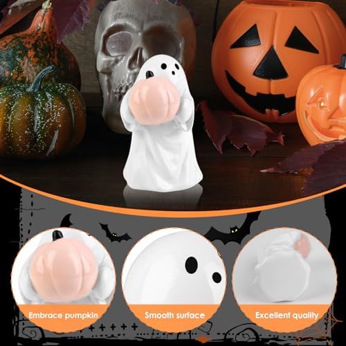 2025 Halloween Figurine Ghost, Ghosts Middles Fingers Figurine，Spooky Cute Halloween Decor，Haunted Porch & Indoor Home Statue，Coffee Table Centerpieces Shelf Mantel Display