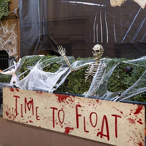71" x 20" Halloween Bloody Banner, Extra Large Halloween Yard Sign Banner