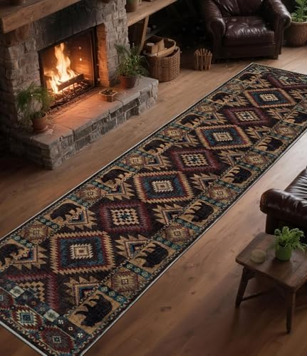 YIHOUSE Washable Western Cabin Runner Rug 2x8 Hallway