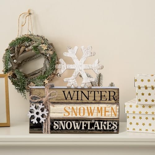 4 Pcs Winter Table Decorations Snowflaketiered Tray Decor