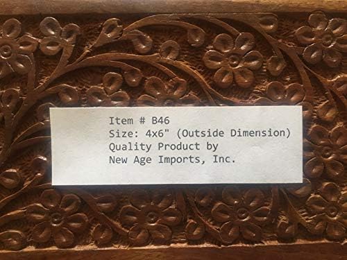 GIFT IDEAS~ Handmade Wooden Box by ~ for storing Jewelry / 4 x 6 / Floral Carved