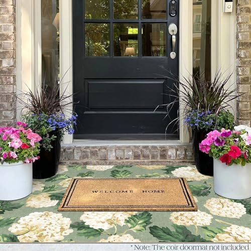 3x5 Floral Entry Rug - Washable Indoor Outdoor Mats for Front Door