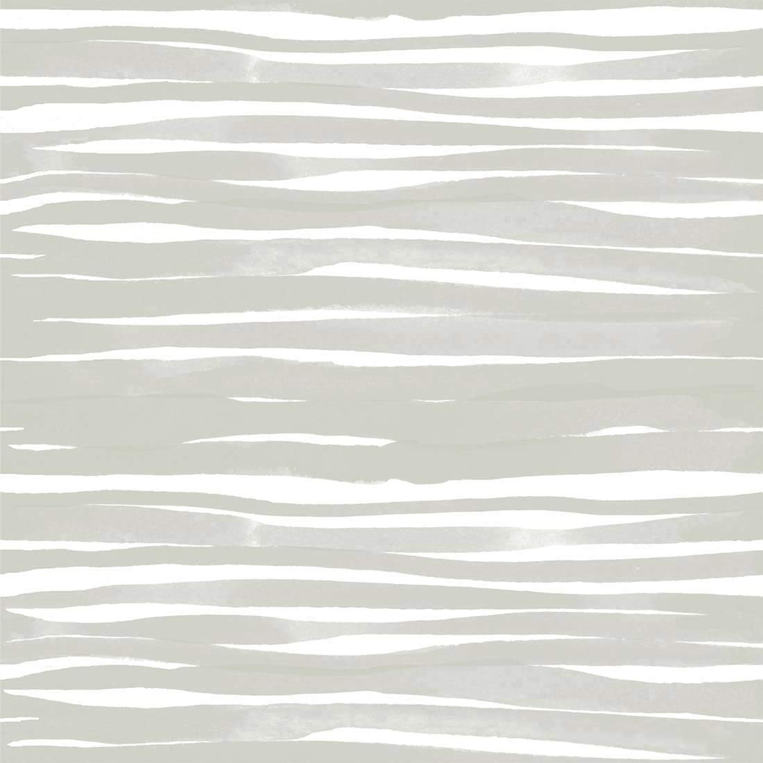 Vinyl Peel and Stick Removable Wallpaper / 18 x 18 / Gray Painted Stripes