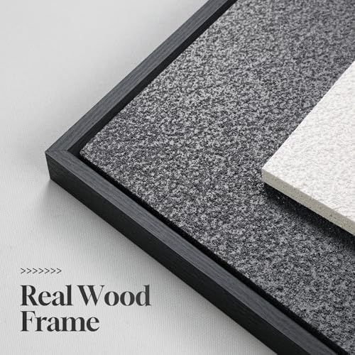 3D Textured Framed Black and White Abstract Wall Art Set of 3, 16x24 In
