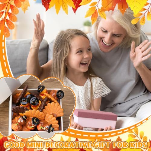 60 Pcs Thanksgiving Mini Resin Turkey Mini Turkey Figurines