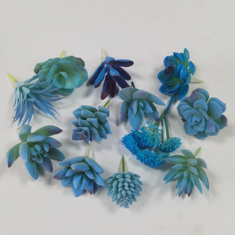 Artificial Air Plants that Look Real / Blue / Set of 12
