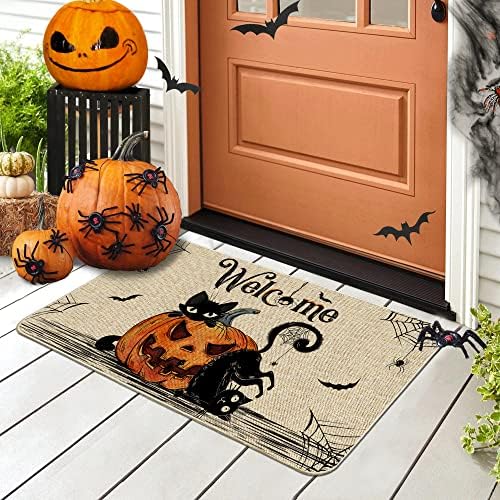 Hexagram Halloween Door Mat, Welcome Mat for Front Door Outdoor 17x29
