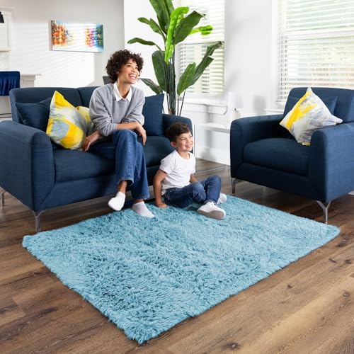 Ophanie Light Blue Rug,Boys 4x6 Rugs for Bedroom Carpet Nursery Aesthetic,Kids Playroom Area Rugs for Girls Teen Home