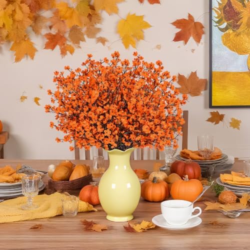 10Pcs Fake Fall Babys Breath Artificial Flowers Decorations for Home
