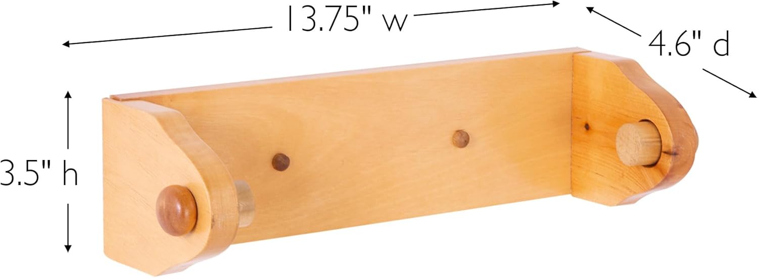 Design House Dalton Paper Towel Holder, Wall Mount, Easy Installation, Wood, Honey Oak, Durable, 13.4 in, 13.75 in W x