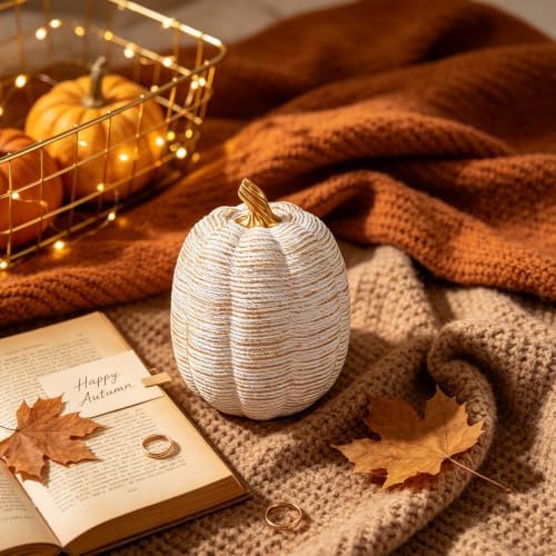 5 Inch Artificial Pumpkin Decor,Resin Pumpkin Fall Home Decoration