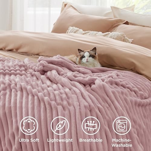 Bedsure Soft Twin XL Blanket for Bed Dorm Pink 66"x90"