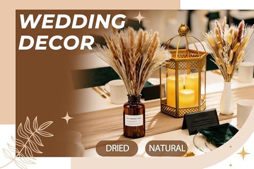 Pampas Grass Decor, Dried Flowers Bouquet for Boho Home Farmhouse Decor