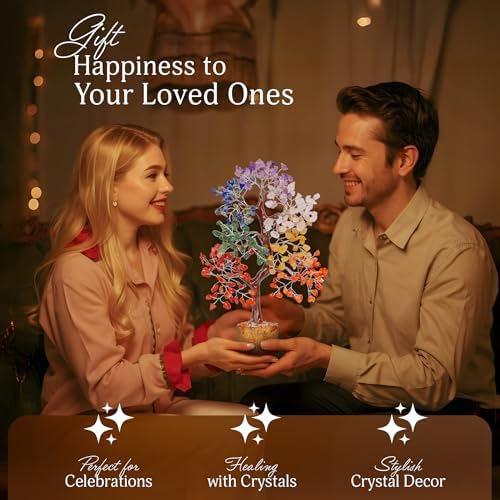Yatskia Chakra Tree of Life - Crystals and Healing Stones - Feng Shui Decor - Meditation Accessories - Gift for