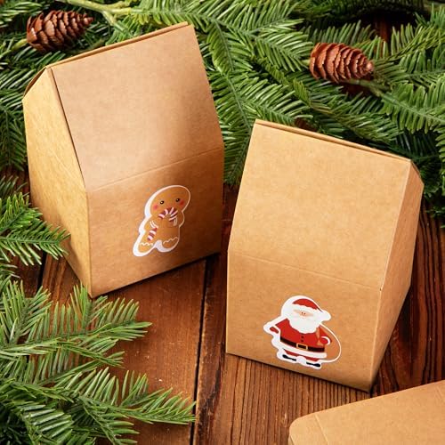 52 Set Christmas Gingerbread House Cardboard Craft Boxes with Stickers