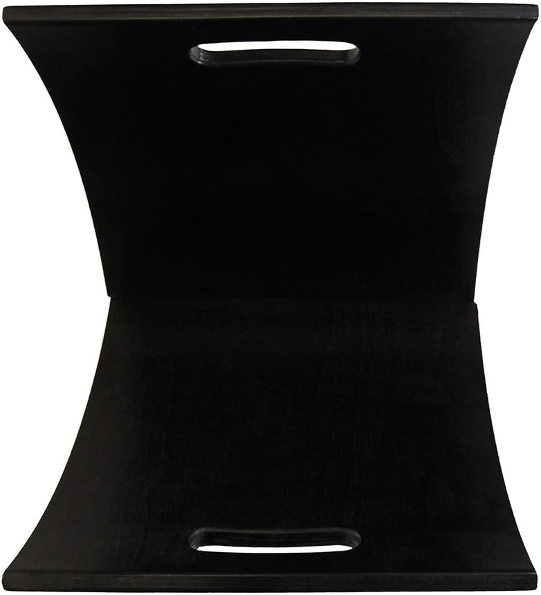 Oceanstar M1170 Contemporary Wooden Magazine Rack, Black
