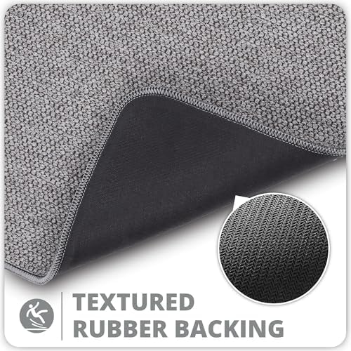 Bosap Bath Mat,Ultra Thin Bathroom Rugs,Rubber Bath Mats for Bathroom,No Slip Bath Rugs,Quick Dry,Machine Washable,Low