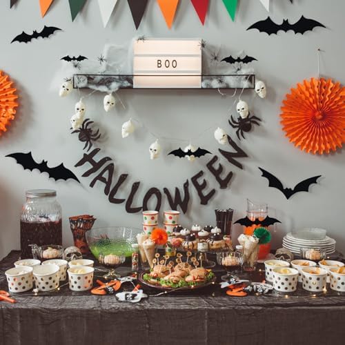 Bats Wall Decor, 170Pcs 3D Bat Halloween Decorations