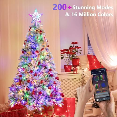 Brizled 9" Christmas Star Tree Topper Smart APP Control with 11 Lights