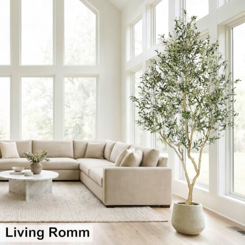 LYERSE Faux Olive Tree 9ft - Artificial Olive Tree Indoor for Home Decor