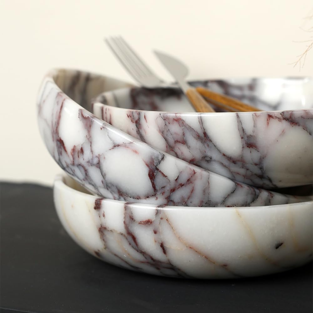 Marble Key Bowl / Calacatta Viola / 7.8 x 1.9