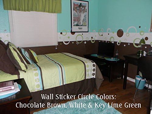 Wall Vinyl Sticker Decal Circles / Teal / 11 Inch