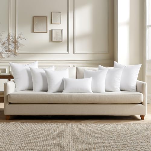 MIULEE 18x18 Throw Pillows Inserts 4 Pack, Decorative Pillows for Couch Bed