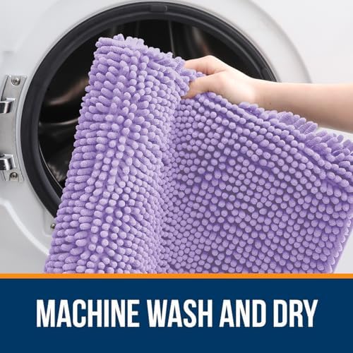 OLANLY Large Bathroom Rugs 40x32, Extra Soft Absorbent Chenille Bath Rugs