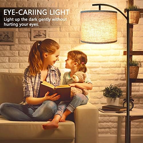 ROTTOGOON Floor Lamp for Living Room with 3 Color Temperatures LED Bulb, Standing Lamp Tall Industrial Floor Lamp