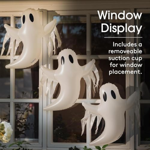 FUNBOY Hanging Ghost Halloween Decorations, Outdoor Décor, 3 Pack