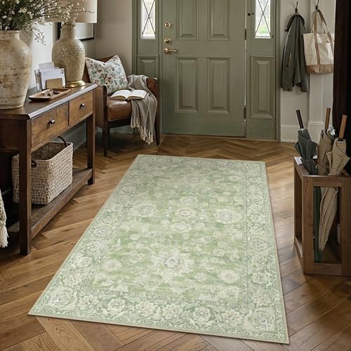 3x5 Green Neutral Area Rug