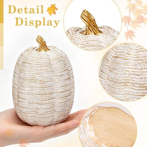 5 Inch Artificial Pumpkin Decor,Resin Pumpkin Fall Home Decoration