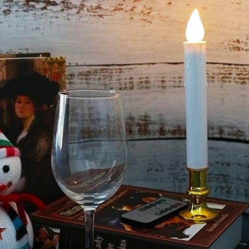 Wondise Flameless Window Taper Candles with Remote and Timer
