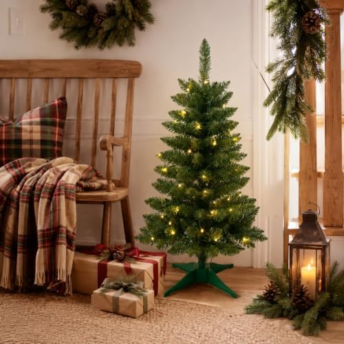 4FT Artificial Small Christmas Tree Mini Tabletop Decor Green