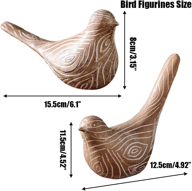 Bird Statues Home Decor / A Set