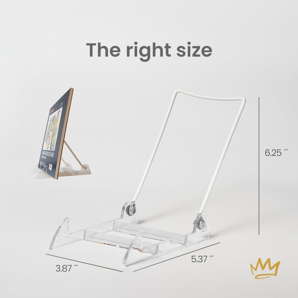 KINGDOM SOLUTIONS - 6.25" White Acrylic Display Stand Made in USA - 36 Pack | Holds Plates, Pictures, Photos, Books