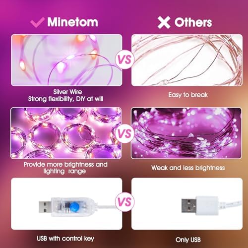 Minetom Halloween Curtain Lights, 300 LEDs Twinkle Fairy Lights, 8 Modes