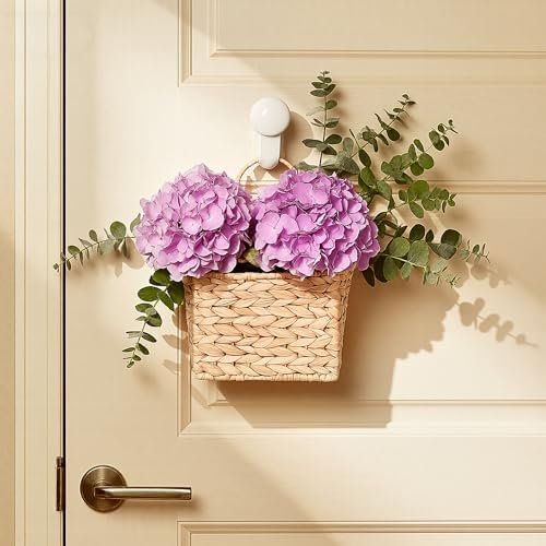 Wicker Wall Basket Water Hyacinth / Natural / Square / Set of 2