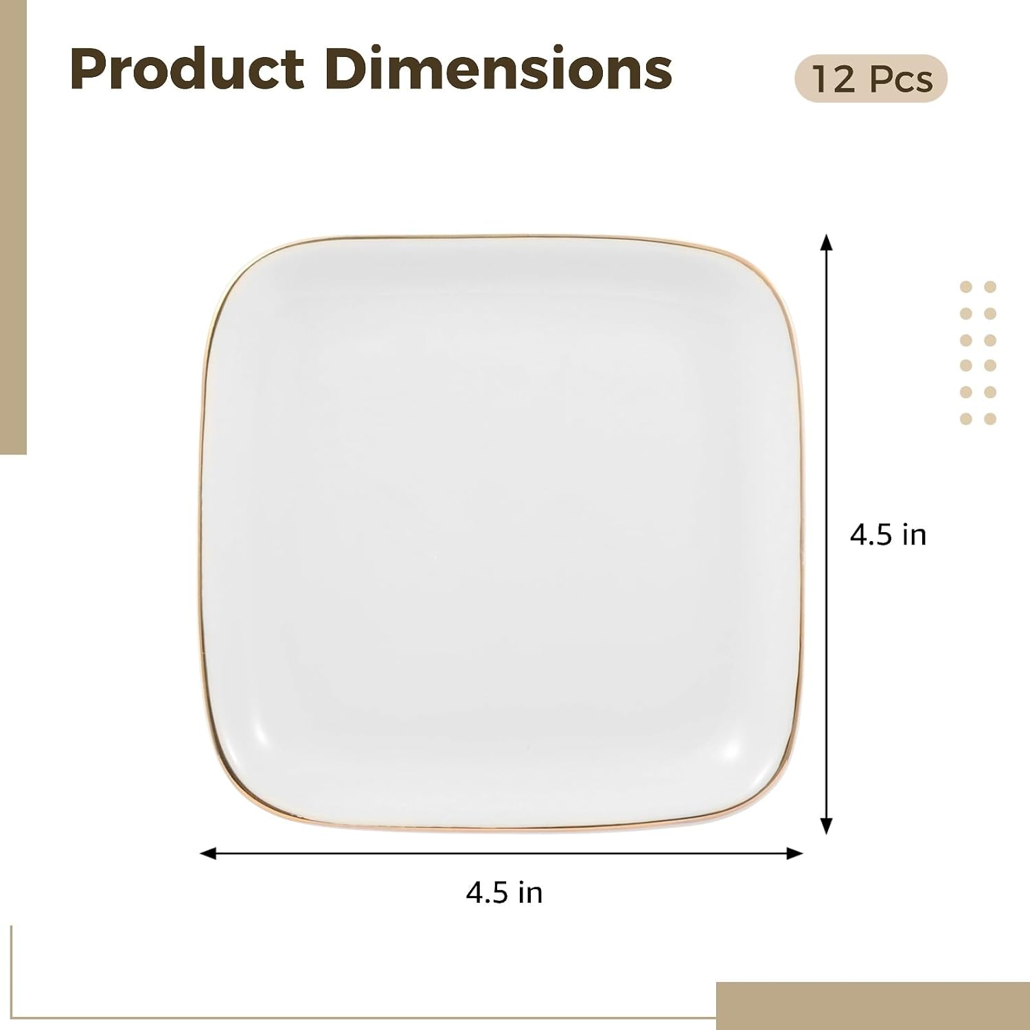 Ceramic Jewelry Tray / 4.5 Inch / Set of 12