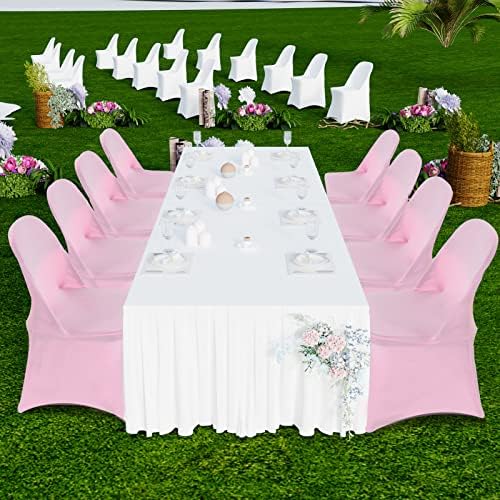 HAINARverS Stretch Spandex Folding Chair Covers 30PCS Pink