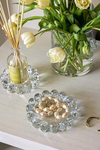 Alice Lane Home Collection Original Clear Glass Large Bubble Candle Dish