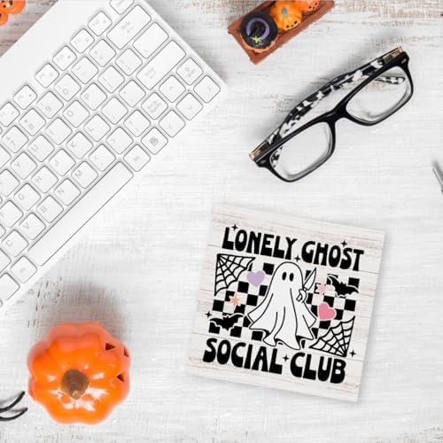 Cute Halloween Ghost Sign Decor Decorations for Home Office