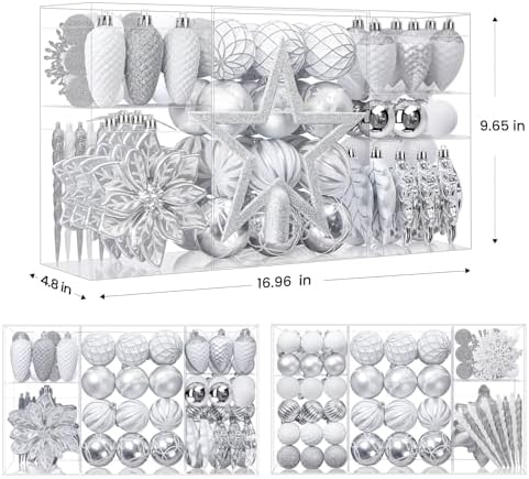 SHareconn 106 PCS Christmas Ball Ornaments for Christmas Tree Decorations