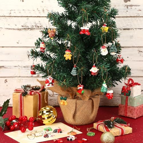 36Pcs Mini Christmas Hanging Ornaments for Tree,Festival Home Decor
