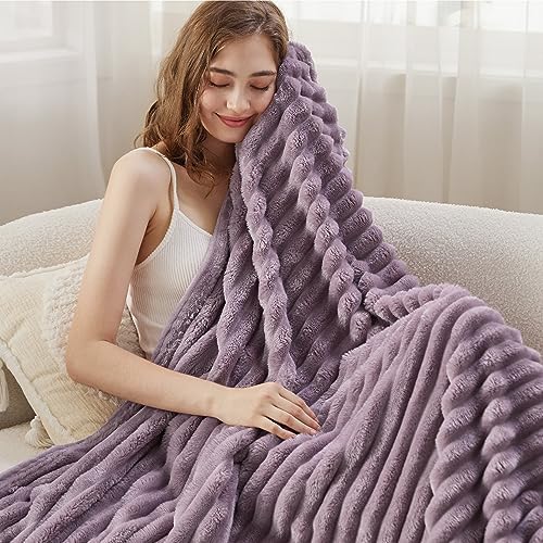 Bedsure Soft Twin XL Blanket for Bed Dorm Light Purple 66"x90"