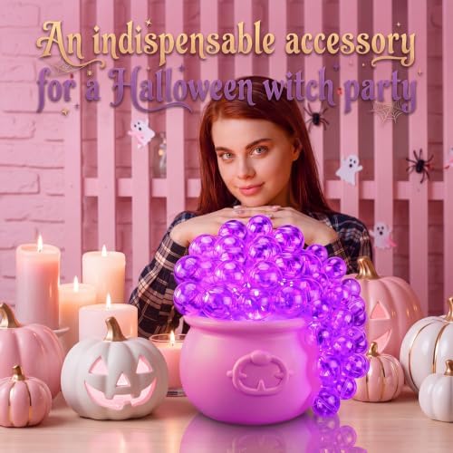 Pinkunn Pink Halloween Decoration Pink Bubbling Cauldron Decor