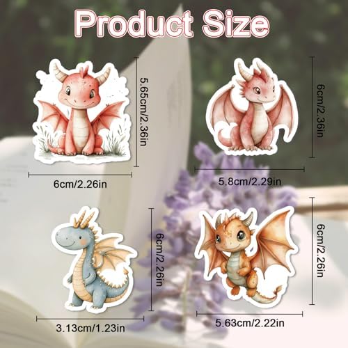 100 Pcs Dragon Baby Shower Stickers Fantasy Dragon Stickers