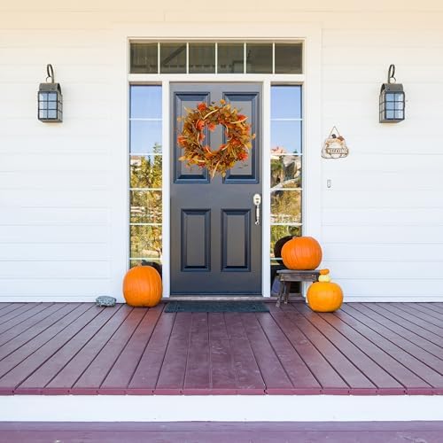 AMF0RESJ Fall Wreaths for Front Door Autumn Door Wreath for Home Decor