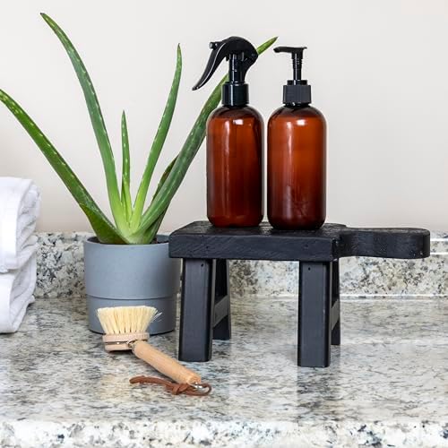 Decorative Wood Pedestal / Black / Square / Rectangle