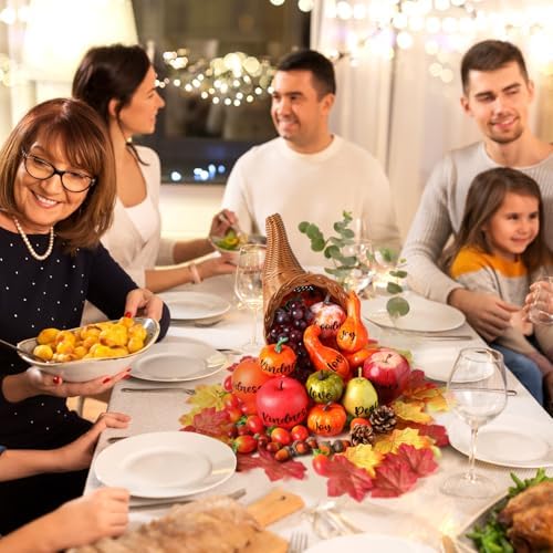 76 Pcs Thanksgiving Fall Cornucopia Basket Set Fall Table Centerpiece